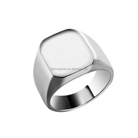 Wasserdichte L Edelstahl Herren ringe Benutzer definierte 18 Karat vergoldete gravierte Logo Name Siegelring