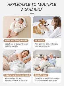 Grosir rajutan polos tahan air 400TC ukuran King Queen penutup kasur kain bambu lembut anti alergi pelindung serangga - Product Image 6