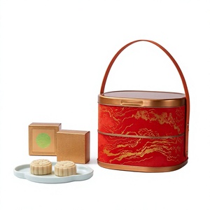 2026 New Luxury 260*260*170mm/260*260*206mm <b>Empty</b> Large Tinplate 8pcs Eco-Friendly Mooncake <b>Gift</b> <b>Box</b> Custom Printing Food - Product Image 4