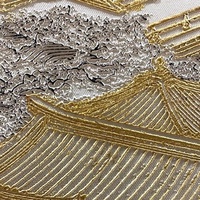 Peinture décorative haut de gamme en relief 3D UV, texture tridimensionnelle, toile huilée, art mural pour hôtel avec cadre en alliage d'aluminium