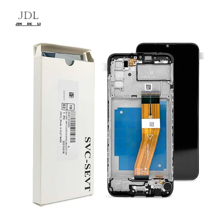 Оригинальный lcd a03s с рамкой для Samsung A037 lcd дисплей печать логотипа и упаковка настройки поддерживаются