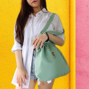 Bolsa de Algodón Grueso con Cordón y Asa Cosida, Ecológica y Reutilizable, para Zapatos, <span class=keywords><strong>Botas</strong></span>, Ropa y Artículos de Viaje - Product Image 1