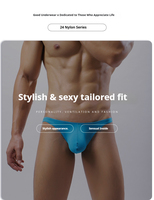 Caleçons Bikini Micro-Mesh Doux pour Hommes avec Poche de Volume Taille Basse Effet Scrunch Butt Respirant Athlétique Vente en Gros ODM XL