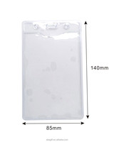 Porte-cartes PVC transparent pour carte d'identité professionnelle et certificat de vaccination, format A7