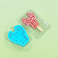 Moule à glace en forme d'écrevisse réutilisable en silicone résistant à la chaleur de qualité alimentaire, facile à démouler, outils DIY pour glaçons et crèmes glacées
