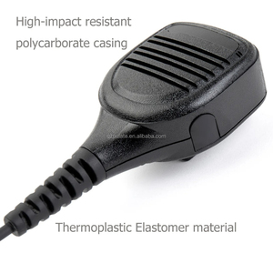 Microphone dynamique portable à 2 broches de type K avec bouton PTT pour épaule, appels clairs, compatible avec les radios bidirectionnelles de type K, micro-haut-parleur à distance - Product Image 4