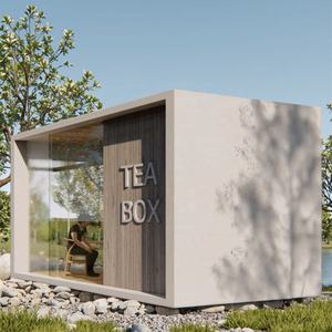 Aangepaste High-End Container Theesalon-Grote Ramen Met Gordijnen - Product Image 1