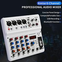 Console de mixage audio portable 6 canaux, 99 effets sonores, console audio professionnelle pour PC, streaming en direct, podcasting, spectacles de DJ