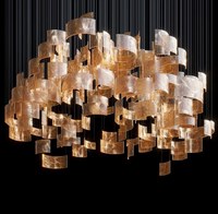 Lustre LED suspendu personnalisé de style simple pour la maison et l'hôtel, éclairage d'escalier en acrylique personnalisé