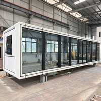 Cabine de luxe en aluminium aéronautique, maisonnette moderne avec cuisine intégrée, conforme aux normes australiennes, studio modulaire