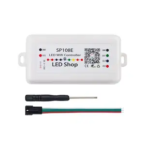 DC5-24v интеллектуальная беспроводная (Wi-Fi) пиксельный светодиодный контроллер SP108E Светодиодная лампа для магазина приложений для адресуемых RGB/RGBW Светодиодная лента led освещение "сделай сам"