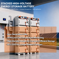 Pack de batteries LiFePO4 personnalisé de 15 kWh avec communication CAN, protection IP54, durée de vie de 6000 cycles pour le stockage d'énergie domestique hybride