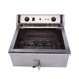 <span class=keywords><strong>Friteuse</strong></span> électrique commerciale 30L en acier inoxydable à <span class=keywords><strong>cuve</strong></span> unique, de comptoir, <span class=keywords><strong>avec</strong></span> contrôle du temps et limiteur de température - Product Image 3