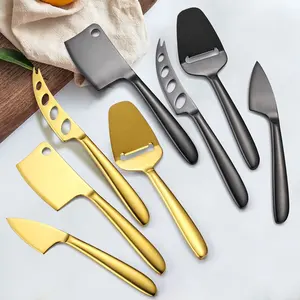 Stainless Steel Cheese Knife Multi-purpose Butter Spreader Cheese Slicer Pizza Bread Scraper Mirror Polish Cheese Utensils Sets