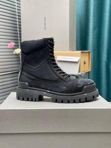 נעליים גבוהות מגפיים גברים מעצב חדש פופולרי בסגנון ישן, עבה הבלעדית נעלי רוכסן גברים מגפיים - Product Image 6