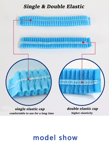 Bonnet bouffant jetable certifié CE, <span class=keywords><strong>Charlotte</strong></span> Mob Cap, filet à cheveux non tissé pour l'industrie alimentaire et médicale - Product Image 4