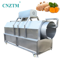 Gember Kurkuma Fruit Groente Wasmachine Volautomatische waterbesparende motor met hoge capaciteit 3000W Reinigings- en schilmachine