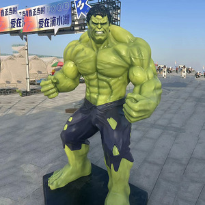 Figuras de Acción de Películas de Superhéroes Famosos de Alta Calidad al por Mayor, Estatua Gigante de <span class=keywords><strong>Hulk</strong></span> de Fibra de Vidrio, Decoración para Gimnasio - Product Image 2