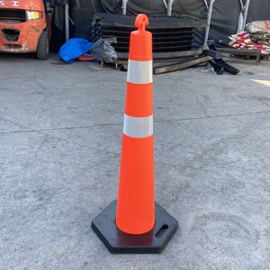 Дорожный столбик из ПЭ, светоотражающий, 110 см, красно-белый, 10 см, сигнальный столбик - Product Image 6