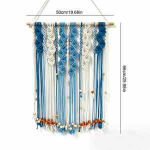 Nuevo Tapiz de Pared Hecho a Mano con Borlas de Encaje Tejido con Cuerda de Algodón para Decoración de Fondo de Dormitorio - Product Image 6