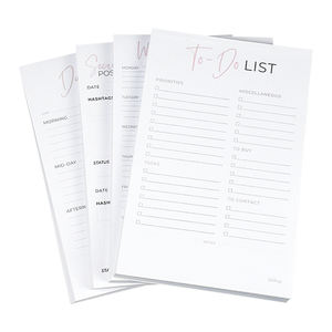 Promotional <b>A5</b> A6 Custom Printing Loose Leaf Paper to Do List 50 Pages Monthly Planner Notepad - Product Image 1