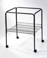 Support de cage portable, durable, facile à assembler, en fil métallique, pour perroquet, motif solide, emballage en boîte, couleur personnalisée, plusieurs tailles