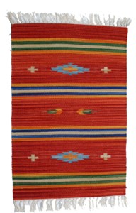 Tapis de sol moderne en coton fait main de qualité supérieure - Lavable et réversible pour les voyages et l'usage domestique - Product Image 2