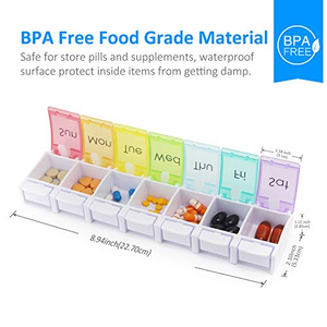 Nuevo Organizador Semanal de Pastillas, Pastillero de Viaje con 7 Compartimentos, Organizador de Medicamentos para 7 Días - Product Image 5