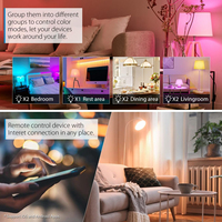 SIXWGH Tuya WiFi Dimmable RGBWC E14 LED Lumière Lampe Smart Home APP Dispositifs de contrôle Électrique pour Garage Bar Compatible Google Home