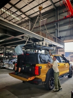 Capot/Cabine de camping pour pick-up Hilux, construction en alliage d'aluminium, ouverture par levage