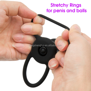 Double perlé vibrant lapin pénétration Sex Toys Double pénétrateur Cock Ring Anal Vibrator Massager Strap-On Penis Ring - Product Image 5
