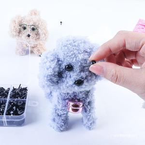 Ojos y nariz de plástico de 4 mm hechos a mano con forma de varilla retorcida para manualidades y juguetes de peluche. - Product Image 2