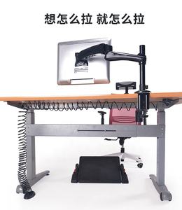 <span class=keywords><strong>Blanco</strong></span> negro <span class=keywords><strong>bajo</strong></span> <span class=keywords><strong>el</strong></span> escritorio de la computadora de Cable en espiral de la columna vertebral/oficina permanente de escritorio de la columna de alambre de Cable retráctil de gestión de - Product Image 3