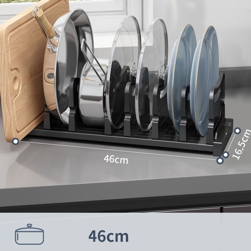 black 46cm pot cover rack