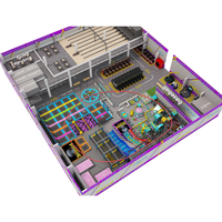 Aire de jeux intérieure sur le thème de la princesse Vabibo, trampoline, bowling, jeux d'arcade, salle de jeux VR laser, piscine à balles, personnalisable pour enfants