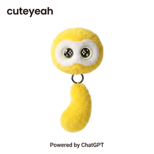 Porte-clés intelligent ChatGPT jaune soleil avec LED clignotante, support multilingue pour la communication quotidienne, ODM, vente en gros - Product Image 2