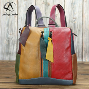 Mochila de Cuero Vacuno Genuino Andong para Mujeres y Niñas, Nueva Bolsa de Viaje de Moda, de Gran Capacidad, para Uso Diario y al Aire Libre - Product Image 1