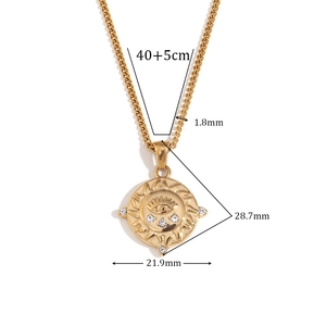 Ожерелье с подвеской из нержавеющей стали, 18 карат - Product Image 2