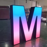 Letrero LED Gigante Personalizado, Letras Programables RGB a Todo Color, Pantalla para Eventos, Fiestas, Decoración de Parques y Arte al Aire Libre