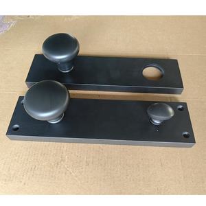 Serrure de porte double à ouverture complète en cuivre massif pour villa de luxe européenne, serrure de porte extérieure américaine en bois massif avec grande poignée - Product Image 5