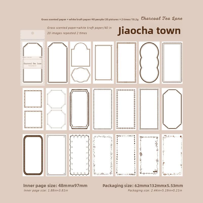 B Ville de thé carbonisé-blanc