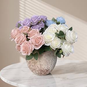 <span class=keywords><strong>Ramo</strong></span> <span class=keywords><strong>de</strong></span> <span class=keywords><strong>Rosas</strong></span> Artificiales Real Touch para Boda, <span class=keywords><strong>Rosas</strong></span> <span class=keywords><strong>de</strong></span> Seda Rosa Lila, Ramos <span class=keywords><strong>de</strong></span> <span class=keywords><strong>Novia</strong></span> para Decoración <span class=keywords><strong>de</strong></span> Bodas Boho, Venta al por Mayor - Product Image 1