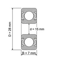 Rodamiento de Bolas de Ranura Profunda de Sección Delgada de Acero Inoxidable AISI420 S6902 Premium, 15x28x7mm 2RS ZZ, Pieza de Precisión para Equipo Médico