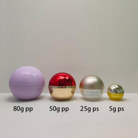 50/80gr gros bocaux en plastique plastique boules vis ouvertes boules en plastique creuses capsule conteneur petit contenu vide