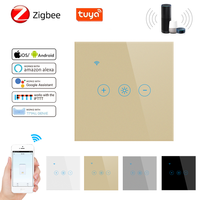 Interrupteur intelligent à écran tactile en verre trempé de type FIKO 86, avec variateur d'intensité, compatible WiFi, Tuya, Zigbee, Homekit, commande vocale et télécommande (F71-86)