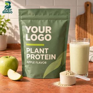 Proteína Vegetal en Polvo de Marca Privada con Opciones de Tamaño de Envase de Papel Directamente del Fabricante de Fórmula Personalizada - Product Image 1