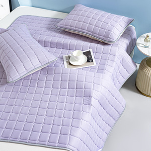 Purple Cooling Latex Mattress Pad Summer Cool Sleeping Pad Latex Sleeping Pad Bed Set Folding Mattress Cover (150x200cm)