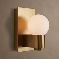 Applique Murale Globe en Verre Soufflé Luxe Moderne pour Salle de Bain Chambre Éclairage Décoratif Intérieur Hôtel Fournisseur d'Éclairage Domestique
