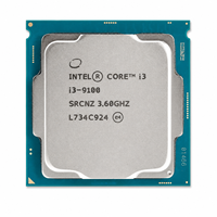 Processeur de bureau Intel Core i3-9100 4 cœurs 4 threads 3,6-4,2 GHz 6 Mo de cache LGA1151 65 W
