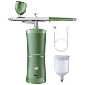 Machine à peinture aérographe professionnelle avec compresseur, kit aérographe portable sans fil pour dégradé, nail art, pâtisserie et artisanat - Product Image 4